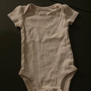 Carter's Beige Striped Bodysuit